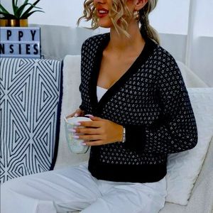 All over pattern button down cardigan